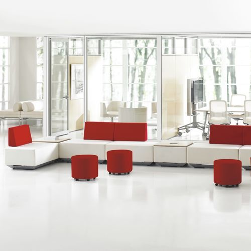 Divanetto imbottito modulare - TEKNION DNA - Teknion - contemporaneo / in tessuto / contract