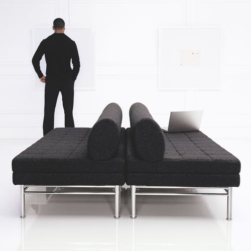 Divanetto imbottito contemporaneo - AEGIS - Teknion - in tessuto / in pelle / contract