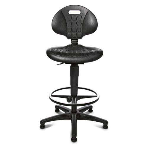 Sgabello contemporaneo - TEC 20  - Topstar - in pelle / con supporto in metallo / con base centrale