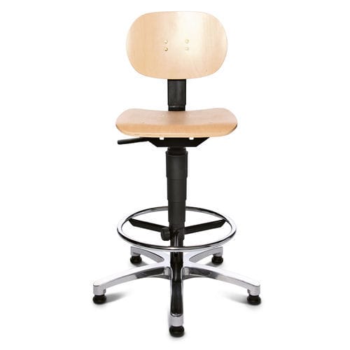 Sgabello contemporaneo - TEC 11 - Topstar - in pelle / con supporto in metallo / con rotelle