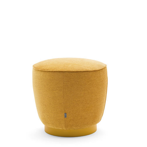 Pouf contemporaneo - DIADEMA 04010A - Montbel - in tessuto / in pelle / tondo