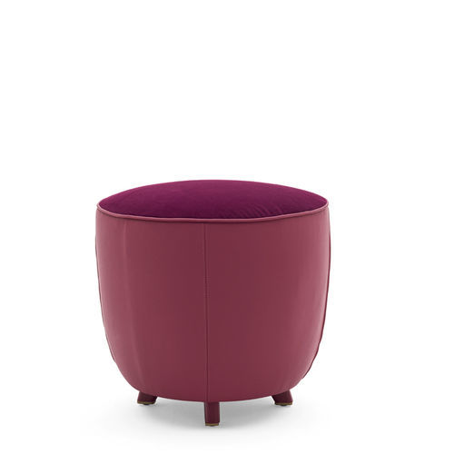 Pouf contemporaneo - DIADEMA 04011A - Montbel - in tessuto / in pelle / tondo