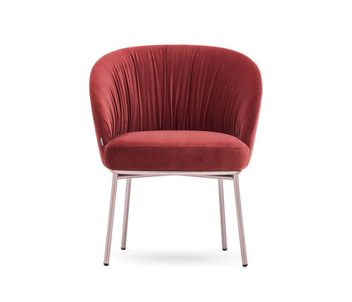 Poltrona contemporanea - ROSE 03960 - Montbel - in tessuto / in pelle / in metallo