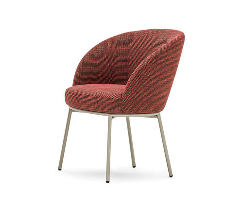 Poltrona contemporanea - ROSE 03961 - Montbel - in tessuto / in pelle / in metallo