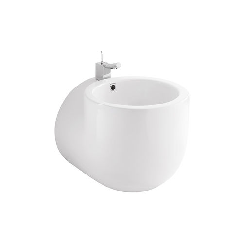 Lavabo sospeso - WCA  - Sanindusa - in ceramica / rotondo / 1 foro