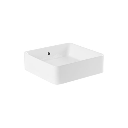 Lavabo da appoggio - SANLIFE - Sanindusa - in porcellana / quadrato / senza foro