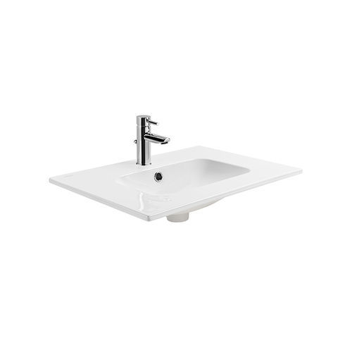 Lavabo da incasso - Área : 1081 series - Sanindusa - in ceramica / rettangolare / 1 foro