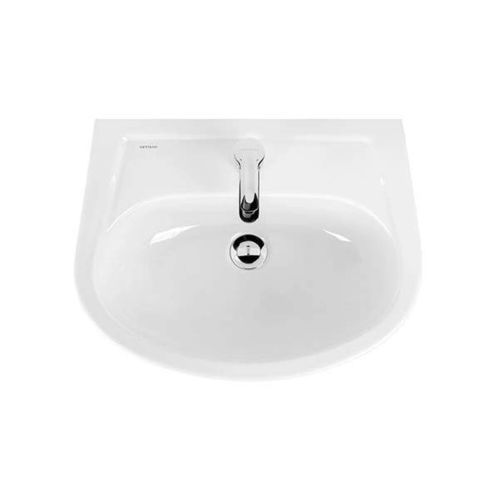 Lavabo sospeso - WINNER  - Sanindusa - in ceramica / con miscelatore / semitondo