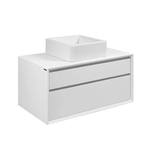 Mobile lavabo sospeso - VIEW - Sanindusa - in melaminico / in MDF / contemporaneo