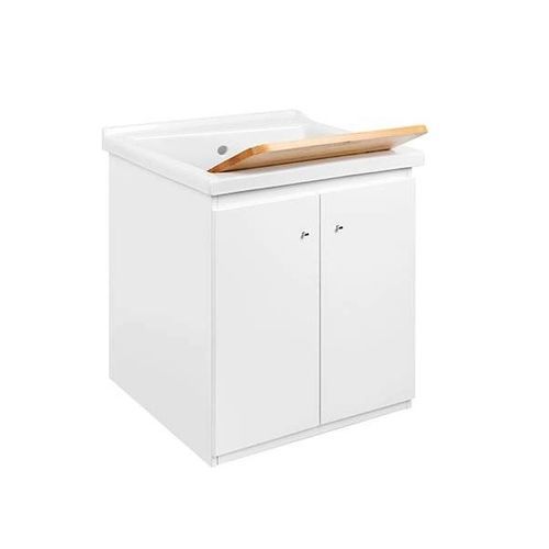 Mobile lavabo da appoggio - BLINK : 6644000 - Sanindusa - in melaminico / contemporaneo / con sportello
