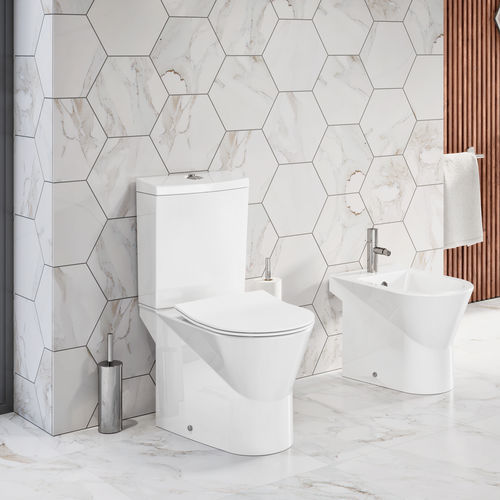 WC monoblocco - URB.Y S/H - Sanindusa - da terra / in ceramica / per uso residenziale