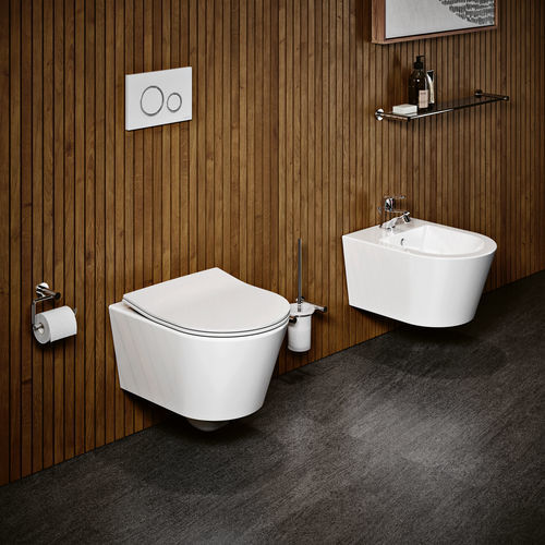 WC sospeso - URB.Y 52 - Sanindusa - in porcellana / per uso residenziale / ovale