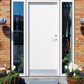 Porta d'ingresso - VELFAC - in pino / in alluminio / battente