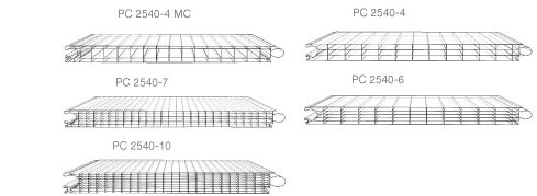 Lastra in policarbonato alveolare - PC 2540-4 in colour blue and opal - Rodeca GmbH - per edificio
