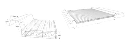 Pannello in policarbonato per tetto - 29330-XL - Rodeca GmbH - traslucido