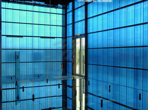 Pannello in policarbonato alveolare - PC 2540-4 in pacific blue - Rodeca GmbH - per edificio / colorato
