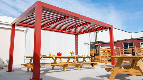 Pergola autoportante - ELEMENT - Trex Inc. - in alluminio / con illuminazione LED integrata / contemporanea