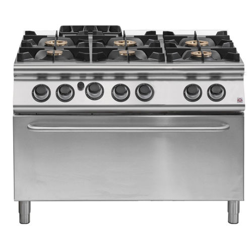 Blocco cottura a gas - EM 70/120 CFGG - MODULAR PROFESSIONAL - professionale / 6 fuochi / 1 forno