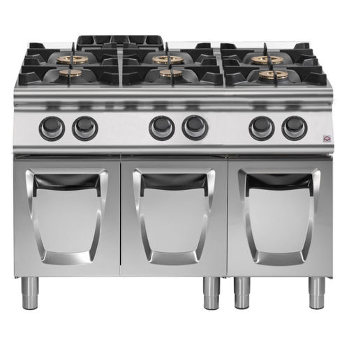 Blocco cottura a gas - EM 70/120 PCG-P - MODULAR PROFESSIONAL - professionale / 6 fuochi / 1 forno