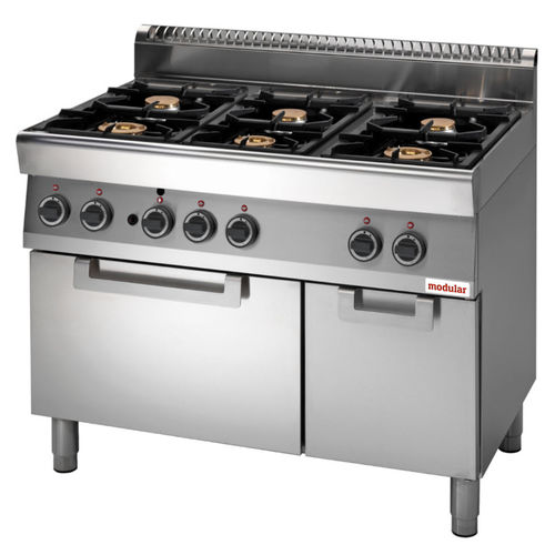 Blocco cottura a gas - FU 70/110 CFG - MODULAR PROFESSIONAL - professionale / 6 fuochi / 1 forno