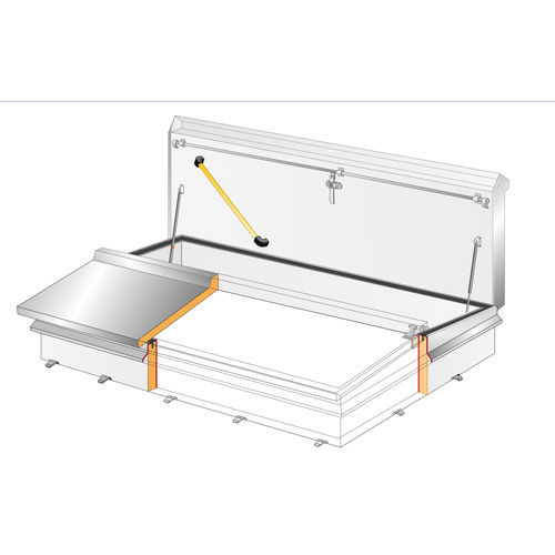 Sportello d'ispezione per tetto - RHTD - 2 LIDS - SLOPE - Gorter - rettangolare / in alluminio / su misura