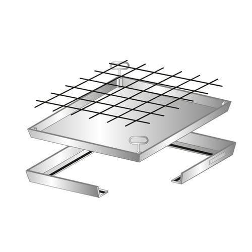 Sportello d'ispezione per pavimento - BV-FL - REMOVABLE COVERS - Gorter - quadrato / rettangolare / in acciaio galvanizzato