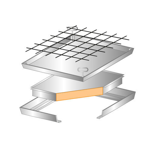 Sportello d'ispezione per pavimento - BV-FL-THERMO - REMOVABLE COVERS - Gorter - quadrato / rettangolare / in acciaio galvanizzato