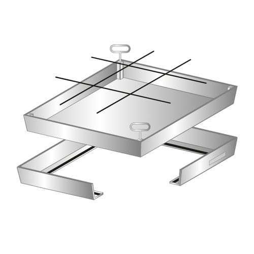 Sportello d'ispezione per pavimento - BV - REMOVABLE COVERS - 50 MM - Gorter - quadrato / rettangolare / in acciaio galvanizzato