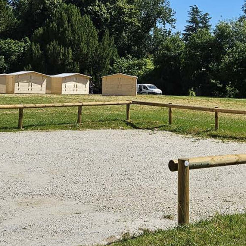 Recinzione a sbarre - 638 172 - Rondino - per passaggio di biciclette / per parcheggio / in pino
