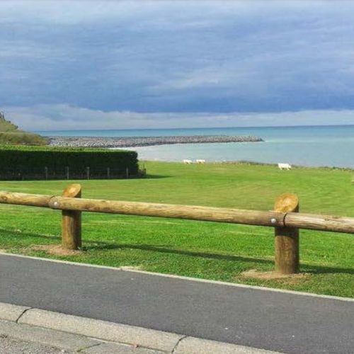 Recinzione a sbarre - BASSE - SENS - Rondino - da giardino / per spazi verdi / in legno