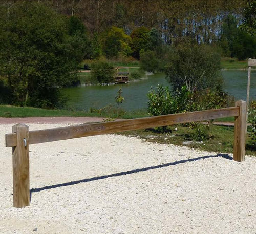 Barriera scorrevole - BARSC-182T11 - Rondino - di controllo accessi / in pino / per spazio pubblico