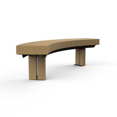 Panca per spazi pubblici contemporanea - 627 151 - Rondino - in legno / senza schienale / senza braccioli