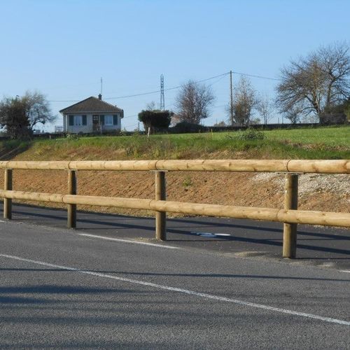 Recinzione a sbarre - VAUVERT 30 : 2 LISSES - APPUI MIXTE C100 - Rondino - da giardino / per spazi verdi / per spazio pubblico