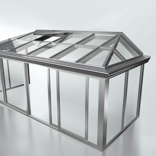 Veranda autoportante - CMC 50 - Schüco - in vetro / in alluminio / contract