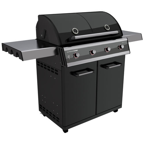 Barbecue a gas - DUALCHEF 415 G - Outdoor Chef - con rotelle / in metallo verniciato / in acciaio inossidabile