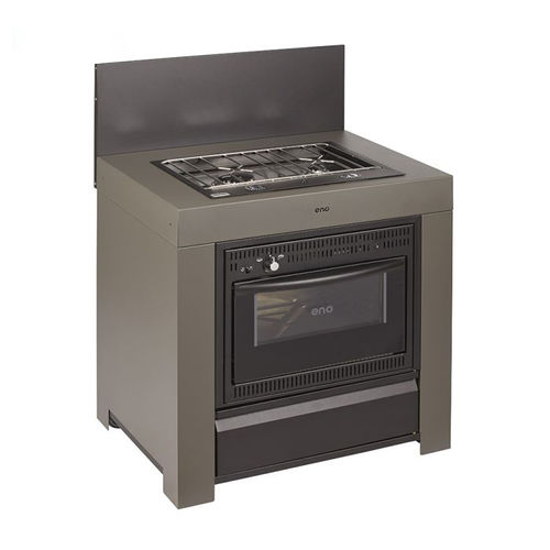 Blocco cottura a gas - COMBINED_MODULO CARGO - ENO PLANCHA - 2 fuochi / 1 forno / grigio