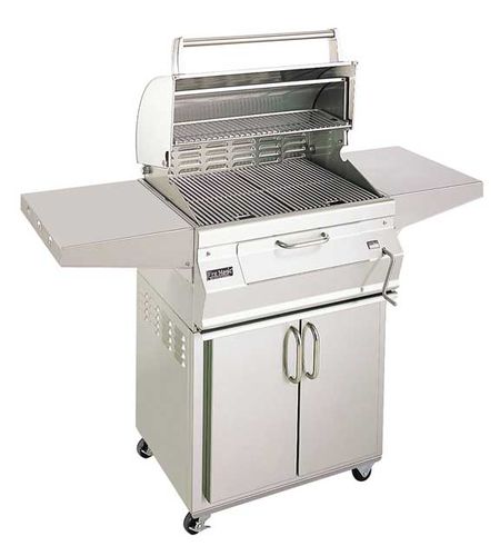 Barbecue a carbonella - CUSTOM - FIRE MAGIC - professionale / con rotelle / in acciaio inossidabile