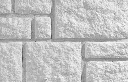 Lastra di paramento in pietra ricostituita - LANDHOUSE WHITE - Klimex - per esterni / indoor / 100% riciclabile