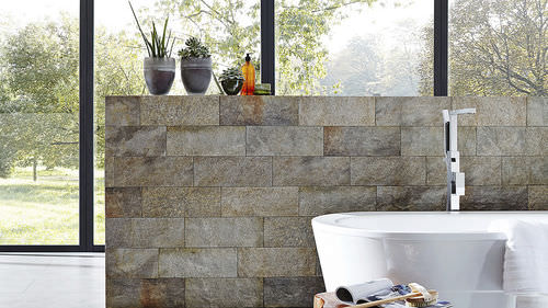 Lastra di paramento in gres porcellanato - ULTRASTRONG | CAMPANA - Klimex - indoor / 100% riciclabile / colorata