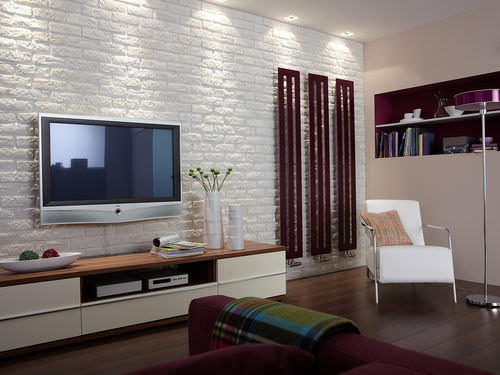 Lastra di paramento in pietra ricostituita - KLIMEXMILANO WHITE - Klimex - per esterni / indoor / 100% riciclabile