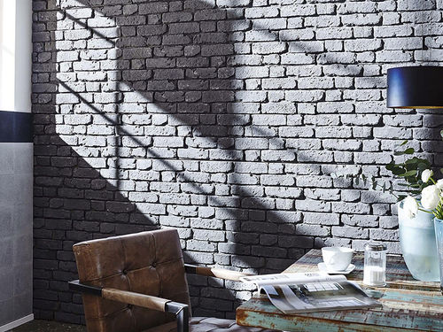 Lastra di paramento in pietra ricostituita - OLDBRICK - Klimex - a base gesso / indoor / 100% riciclabile
