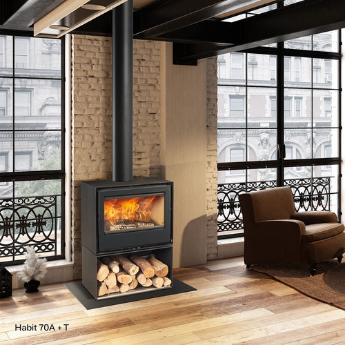 Stufa a legna - Frontal Habit - ROCAL - 5 kW...10 kW / 10 kW...20 kW / da appoggio