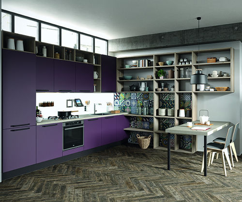 Cucina contemporanea - FARO - ARAN Cucine - polimerica / con isola / con impugnature