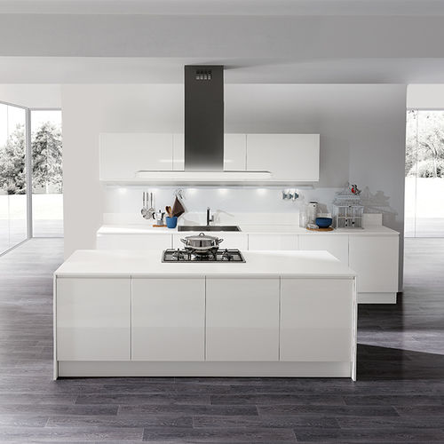 Cucina contemporanea - MASCA LACCATA - ARAN Cucine - in melaminico / con isola / senza maniglie
