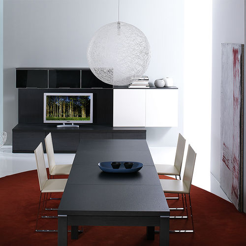 Parete attrezzata TV contemporaneo - MIA - ARAN Cucine - in legno laccato