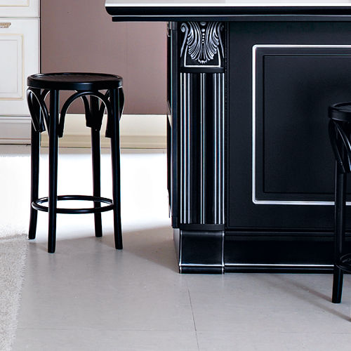 Sgabello da bar classico - THONET - ARAN Cucine - in legno laccato / FSC / nero