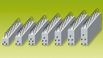 Trave prefabbricata - PAP - KP1 - in cemento precompresso / a sezione rettangolare / per solaio