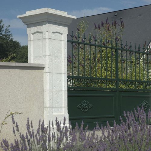 Pilastro per recinzione in pietra ricostituita - CHAMBORD - WESER