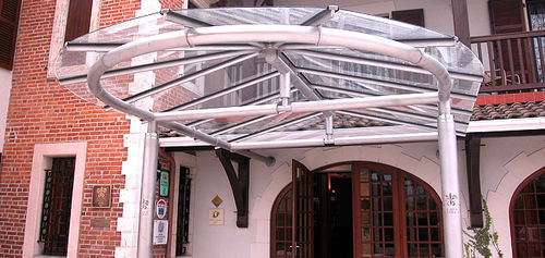 Pensilina per finestra - OUVRAGES D'ART - FRANCE INOX INDUSTRIE - per porta / in acciaio inossidabile / in vetro