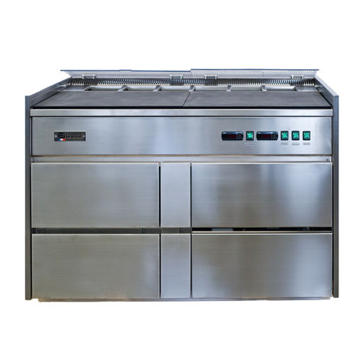 Tavolo di preparazione in acciaio inossidabile - FLUX LAMINAIRE - FRANCE INOX INDUSTRIE - refrigerato / professionale